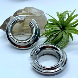 0gauge Minimal crescent ear weights stainless steel 8mm
